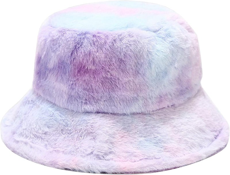 Women's Winter Faux Fur Fuzzy Warm Bucket Hat